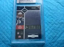2004 Leaf Limited Platinum Spotlight #93 Tom Brady SN# 1/1 Here it is! BGS 9 Too - Image 4