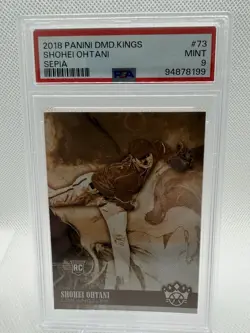 2018 Panini Diamond Kings Shohei Ohtani #73 Sepia PSA 9 Mint RC - Image 1