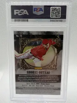 2018 Panini Diamond Kings Shohei Ohtani #73 Sepia PSA 9 Mint RC - Image 2