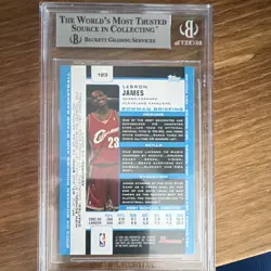 LeBron James 2003-04 Bowman Rookies & Stars #123 Rookie BGS 9 Cavs - Image 2