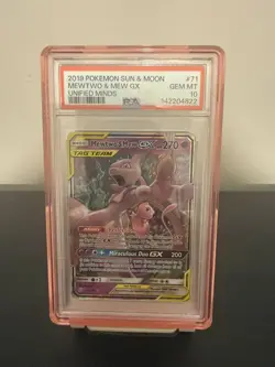 PSA 10 Mewtwo & Mew GX #71 Unified Minds Tag Team GEM MINT 🔥 - Image 1