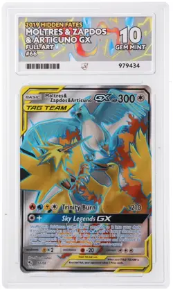 Moltres & Zapdos & Articuno GX (Full Art) 66/68 Hidden Fates Holo - Ace 10 - Image 1