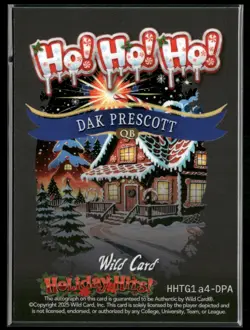 2025 Wild Card Holiday Hits Dak Prescott True 1/1 Gold Vinyl Auto Ho Ho Ho - Image 2