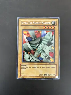 Yu-Gi-Oh! DOR-E001 Alpha The Magnet Warrior (Unlimited) Secret Rare, LIGHT PLAY - Image 1