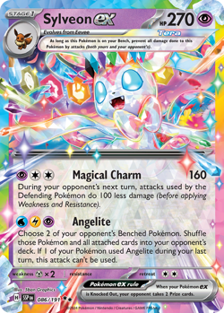 SYLVEON EX 086/191 DOUBLE RARE SURGING SPARKS POKEMON NEAR MINT - Image 1