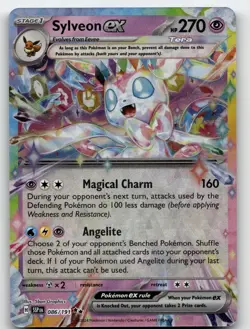 SYLVEON EX 086/191 DOUBLE RARE SURGING SPARKS POKEMON NEAR MINT - Image 2
