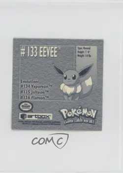 Eevee Artbox Pokemon Stickers Series 1 #133 1999 - Image 2