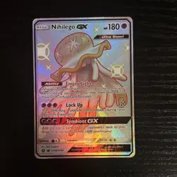 Pokemon Nihilego GX SV62/SV94 Hidden Fates Shiny Vault Ultra Beast Full Art Holo - Image 1