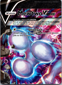 Mewtwo V-Union (Set of 4) Sword & Shield Black Star Promo SWSH159 to SWSH162 - Image 3