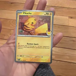 2026 Pokemon Day 30th Anniversary Pikachu 051 Stamped Promo w/ Swirl! - Image 1