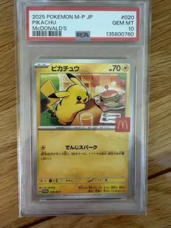 Pikachu PSA 10 Pokemon McDonalds Promo JP #020/M-P (burgerchu) gem mint - Image 1