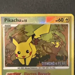 Pokemon TCG *STAMPED* Pikachu 94/123 Diamond and Pearl Burger King Promo - LP - Image 3