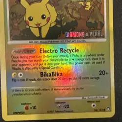 Pokemon TCG *STAMPED* Pikachu 94/123 Diamond and Pearl Burger King Promo - LP - Image 4