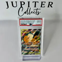 PSA 10 Eevee & Snorlax GX SM169 - Promo Tag Team - GEM MINT - Komiya Pokemon - Image 1
