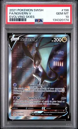 2021 Pokemon Noivern V #196 Full Art Evolving Skies Sword Shield PSA 10 Gem Mint - Image 1