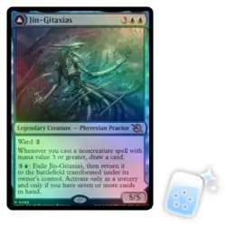 FOIL JIN-GITAXIAS March Of The Machine MOM Magic MTG MINT CARD - Image 1