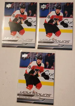 2024-25 Upper Deck Series 2 Matvei Michkov #492 Young Guns- Lot Of 3- Flyers - Image 1