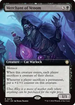 Merchant of Venom Extended Art Secrets of Strixhaven NM MTG - Image 1