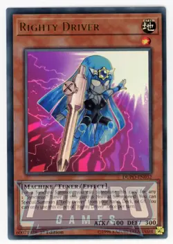 Yugioh Righty Driver DUPO-EN032 Ultra Rare 1st Edition NM/LP - Image 1