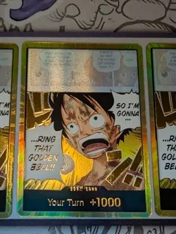 One Piece TCG Gold DON!! Luffy Ring That Golden Bell OP15-EB04 Playset x5 NM ENG - Image 4