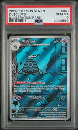 2024 Pokemon Dusclops 069/064 SV Shrouded Fable Illustration Rare Holo PSA 10 - Image 1