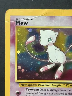 Pokemon Card Mew Promo 9 Holo WotC Wizards of the Coast 1999-2000 Damaged/Played - Image 2