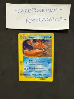 Pokemon Card Kingler 15/165-Expedition-Ita-Holo-Swirl-Good! - Image 1