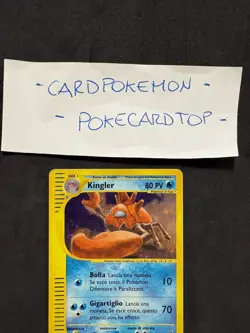 Pokemon Card Kingler 15/165-Expedition-Ita-Holo-Swirl-Good! - Image 2