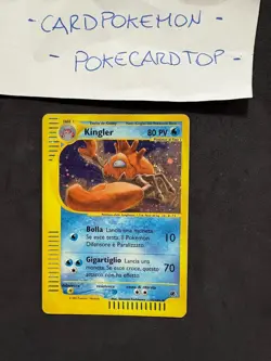 Pokemon Card Kingler 15/165-Expedition-Ita-Holo-Swirl-Good! - Image 4