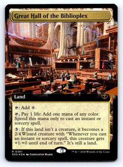 Great Hall of the Biblioplex Extended Art FOIL - Secrets of Strixhaven - MTG - Image 1