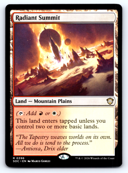 Radiant Summit Land - Secrets of Strixhaven Commander - MTG - Image 1