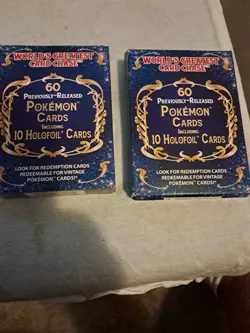 2 -World's Greatest Card Chase Pokemon Box 60 Cards Holofoil & Redemption Cards - Image 1