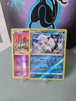 Alolan Vulpix 21/145 Guardians Rising And Trubbish 56/122 Breakpoint Rev Holo - Image 1