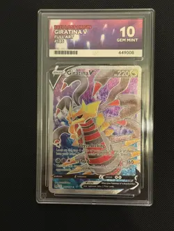 Pokemon TCG Giratina v Lost Origin 2022 Full Art Holo Rare Card 185/196 ACE 10 - Image 1