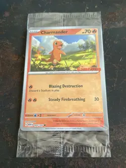 Pokemon TCG Charmander 004/165 GAMESTOP Promo SEALED - Image 2