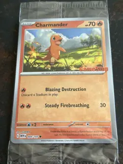 Pokemon TCG Charmander 004/165 GAMESTOP Promo SEALED - Image 3