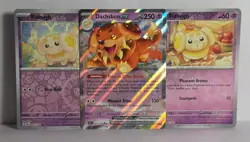 Dachshbun EX & Fidough Reverse Holo Lot Steller Crown SV Pokemon TCG 3 Card Lot - Image 1