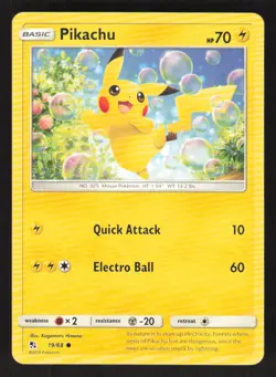 Pokemon TCG Hidden Fates Pikachu #19/68 - Image 1
