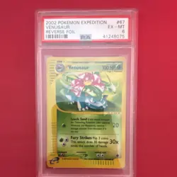 Pokemon 2002 Expedition Base Set Venusaur 67/165 Rare Reverse Holo PSA 6 - Image 1