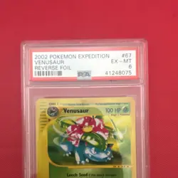 Pokemon 2002 Expedition Base Set Venusaur 67/165 Rare Reverse Holo PSA 6 - Image 3