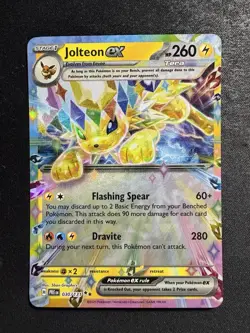 Pokemon TCG Jolteon EX Prismatic Evolutions Holo Double Rare Card 030/131 - Image 1