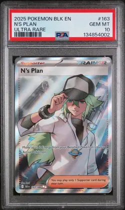 N'S PLAN 163/086 ULTRA RARE BLK EN-BLACK BOLT POKEMON PSA 10 - Image 1