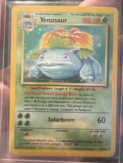 Pokemon TCG Venusuar Base Set 1999 Holo Rare Unlimited Foil Wizards WOTC vintage - Image 1