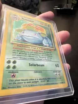 Pokemon TCG Venusuar Base Set 1999 Holo Rare Unlimited Foil Wizards WOTC vintage - Image 2