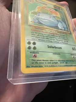 Pokemon TCG Venusuar Base Set 1999 Holo Rare Unlimited Foil Wizards WOTC vintage - Image 5