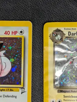 Pokemon TCG Dark Magneton 11/82 and Clefairy 6/130 Unlimited Holo Rare, Damaged! - Image 5