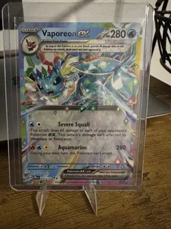 Pokemon TCG Vaporeon EX 023/131 Prismatic Evolutions Double Rare - Image 1