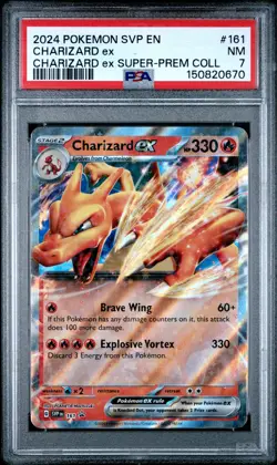 2024 POKEMON SVP EN-SV BLACK STAR PROMO #161 CHARIZARD EX PSA 7 - Image 1