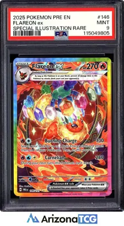 Pokemon 2025 Flareon ex 146/131 SIR Prismatic Evolutions PSA 9 - Image 1