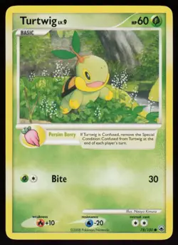 Turtwig (78) 78/100 Majestic Dawn Naoyo Kimura Art Pokemon TCG Card - Image 1